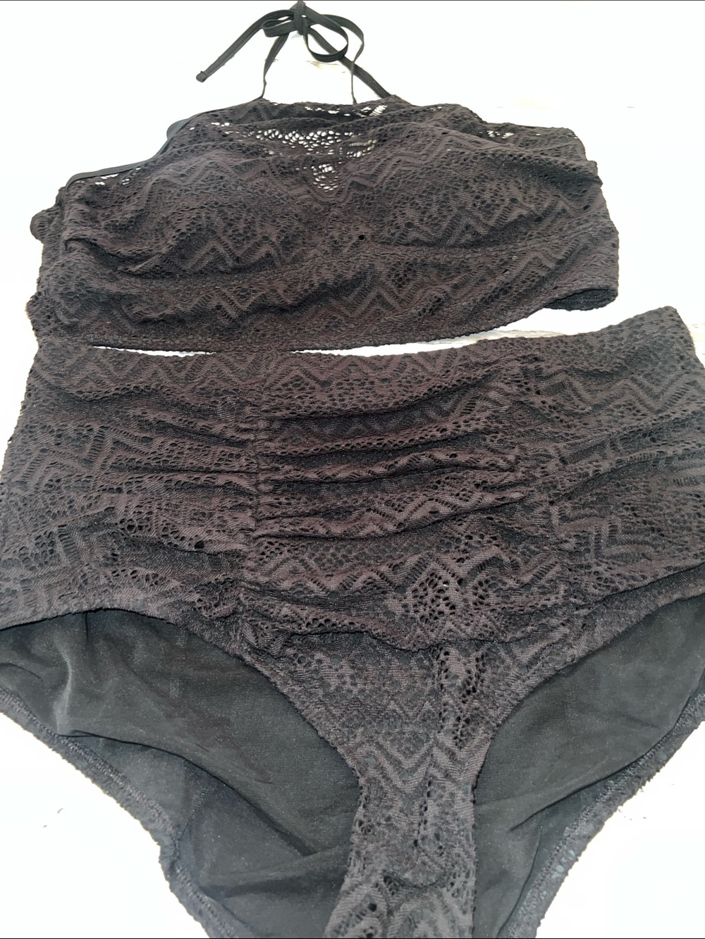 TORRID Black 2 Piece Lace Bikini Top & Bottom Size 2/2X